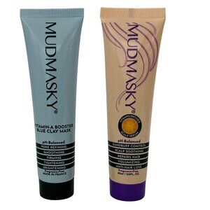 Mudmasky Blue Clay Mask and Dandruff Control Set